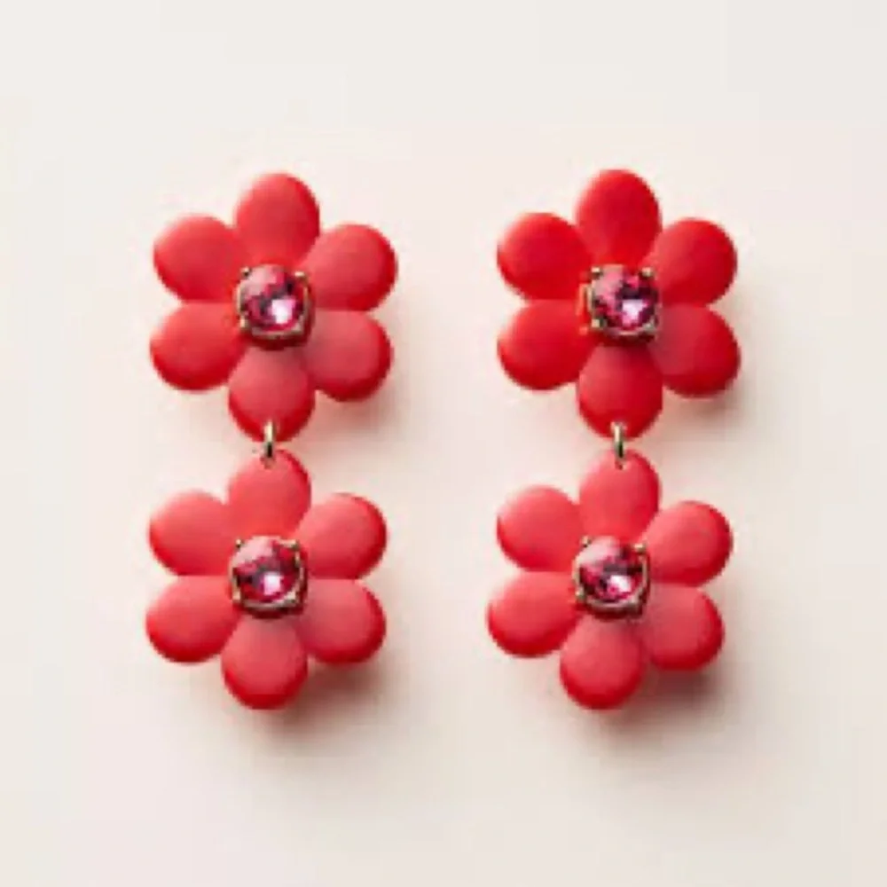 Kate Spade x Target Red Flower Earrings - NWT